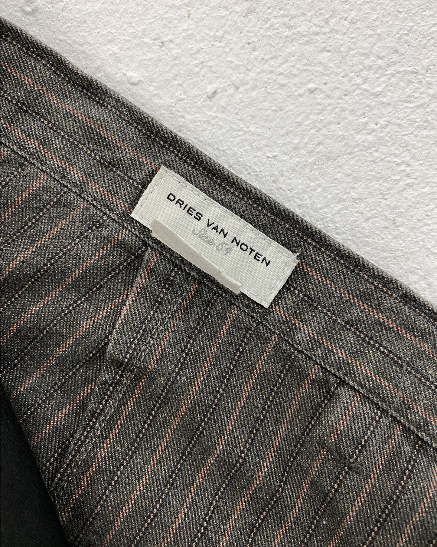 Dries van Noten 2000er Gestreifte Hose Braun 