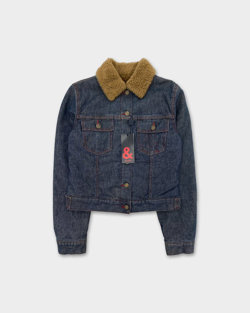 Dolce & Gabbana 2000s Teddy Lining Denim Jacket Blue