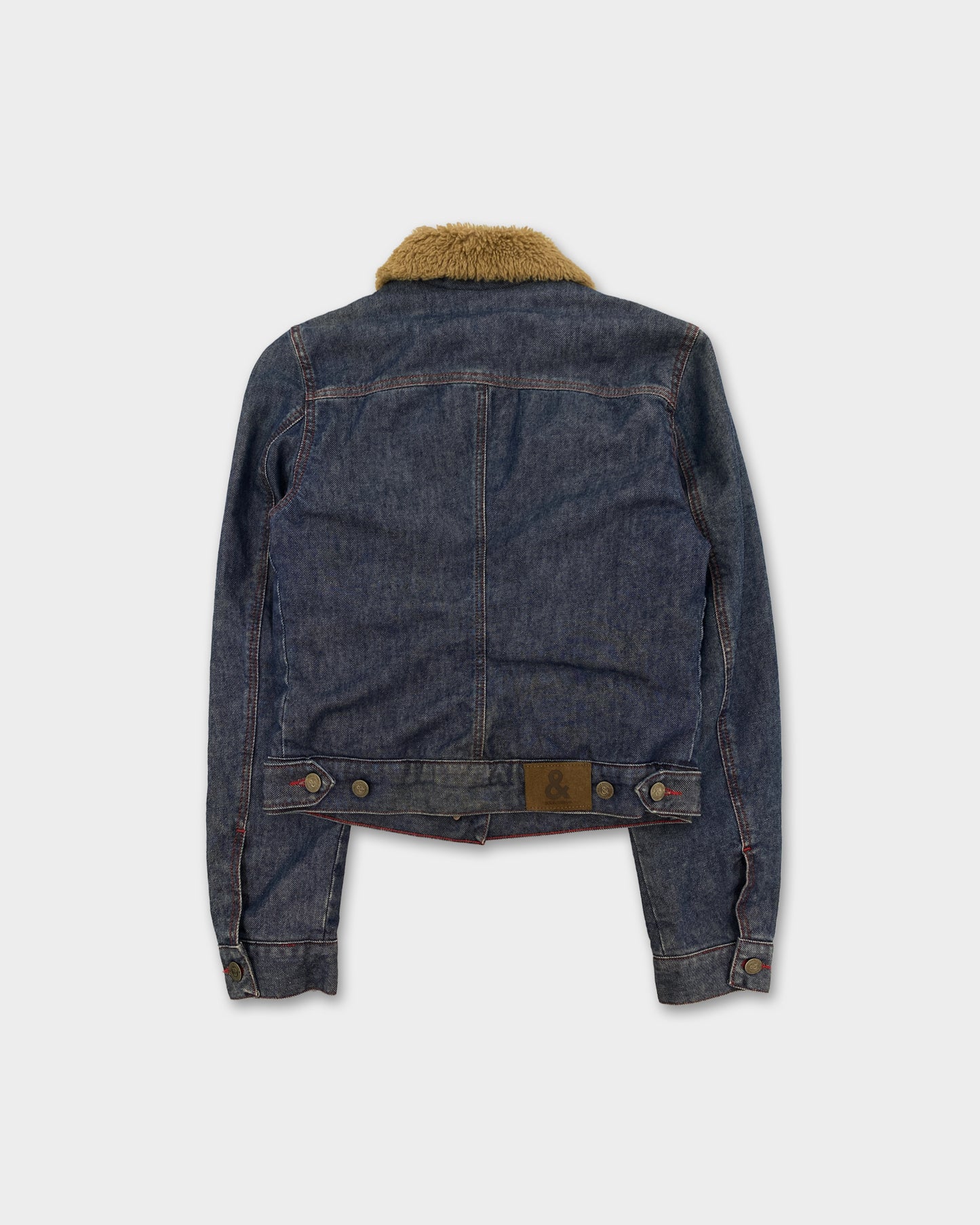 Dolce & Gabbana 2000s Teddy Lining Denim Jacket Blue