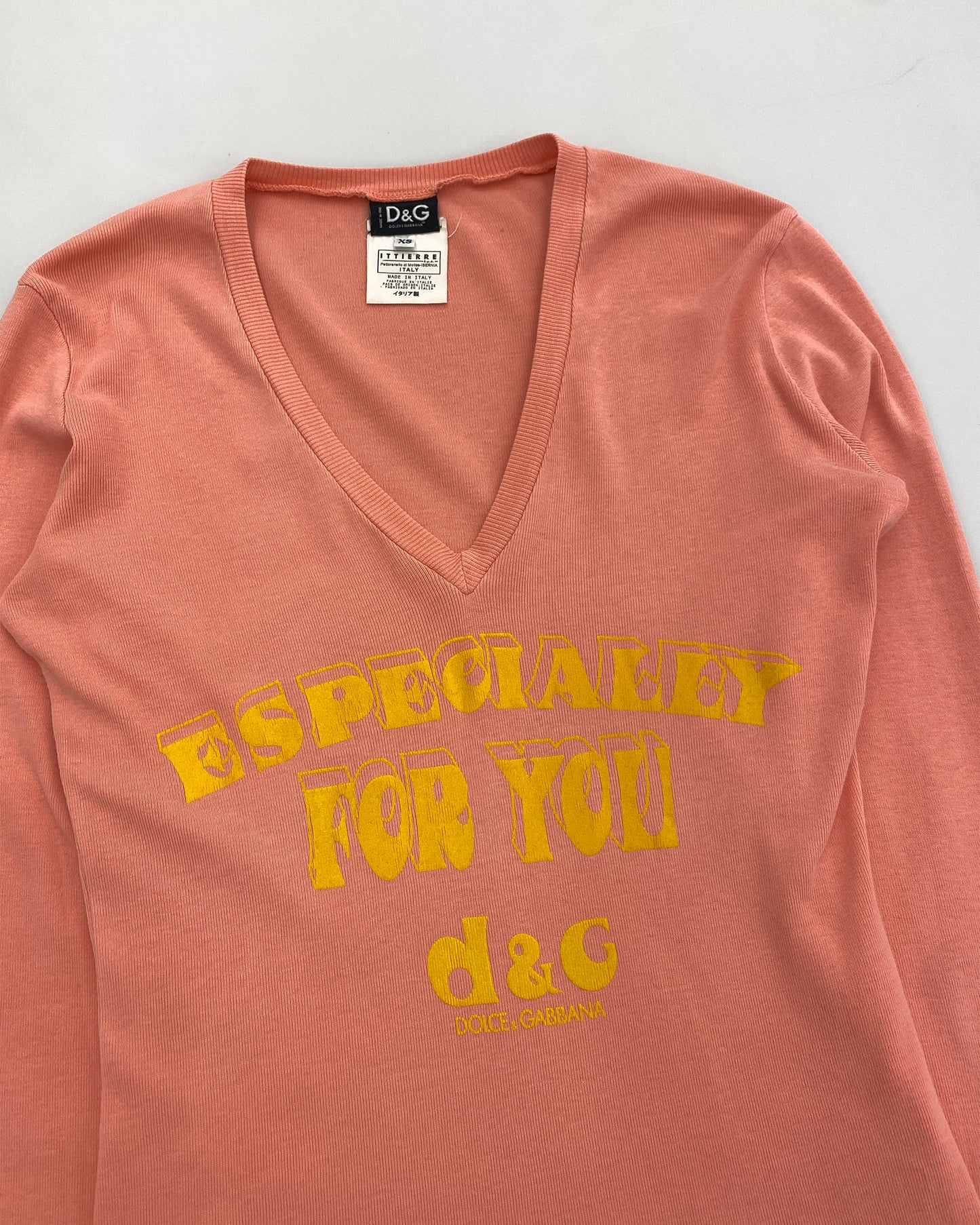 Dolce & Gabbana 2000s Longsleeve Top Coral