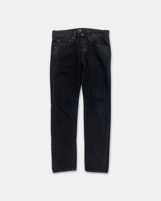 Edwin 2020s Regular Tapered Selvedge Denim Schwarz 