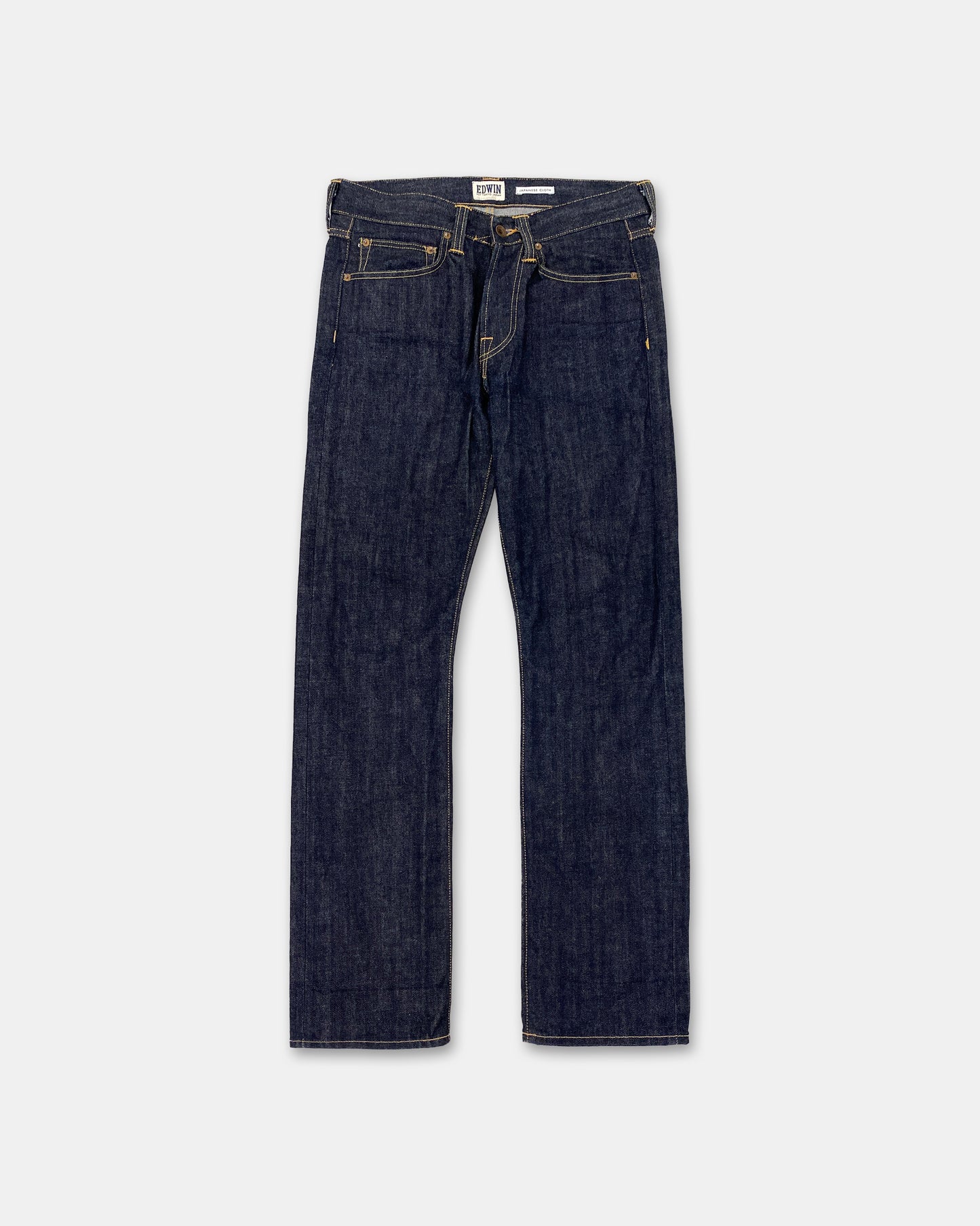 Edwin 2020s Straight Selvedge Denim Rohblau 