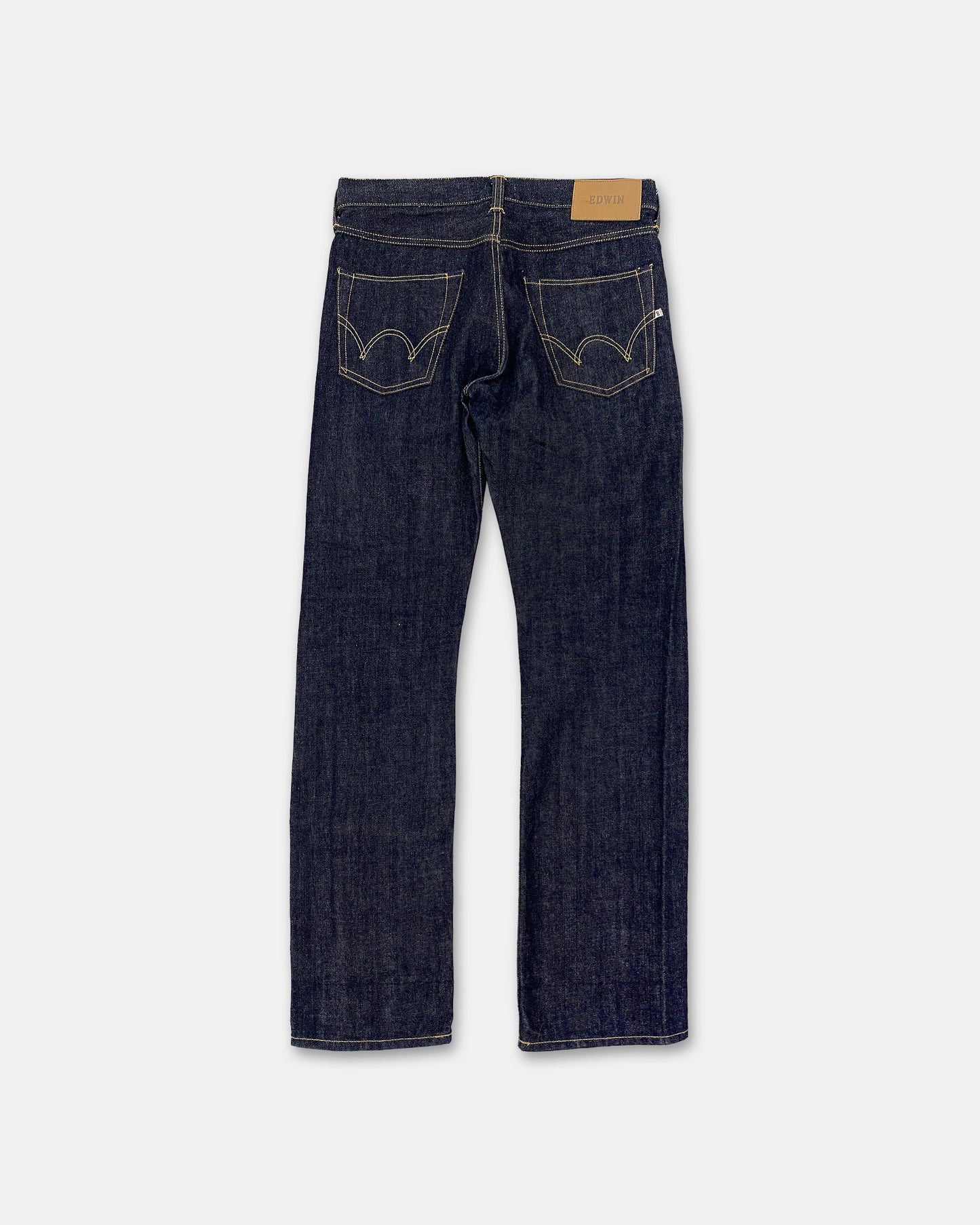 Edwin 2020s Straight Selvedge Denim Rohblau 