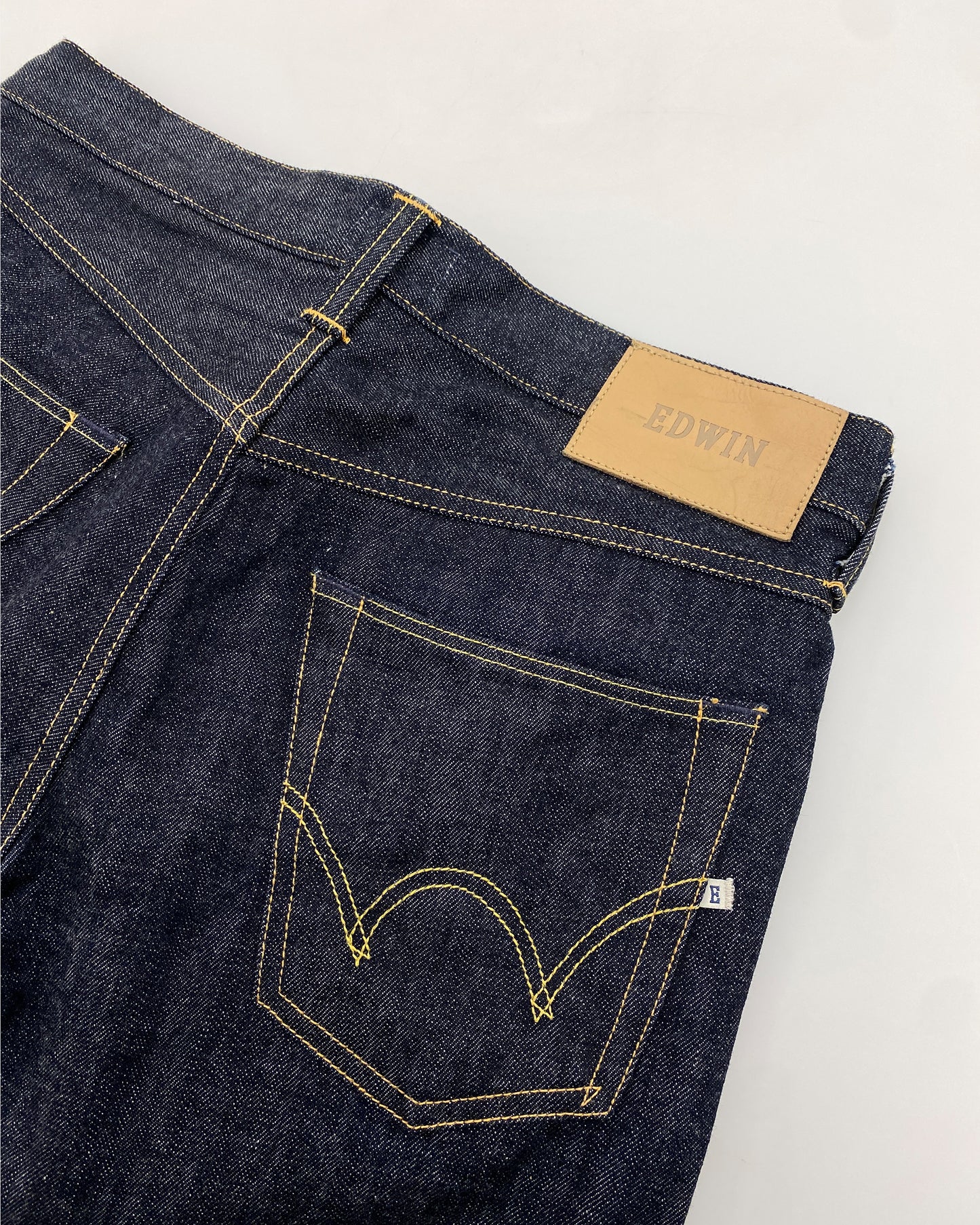 Edwin 2020s Straight Selvedge Denim Rohblau 