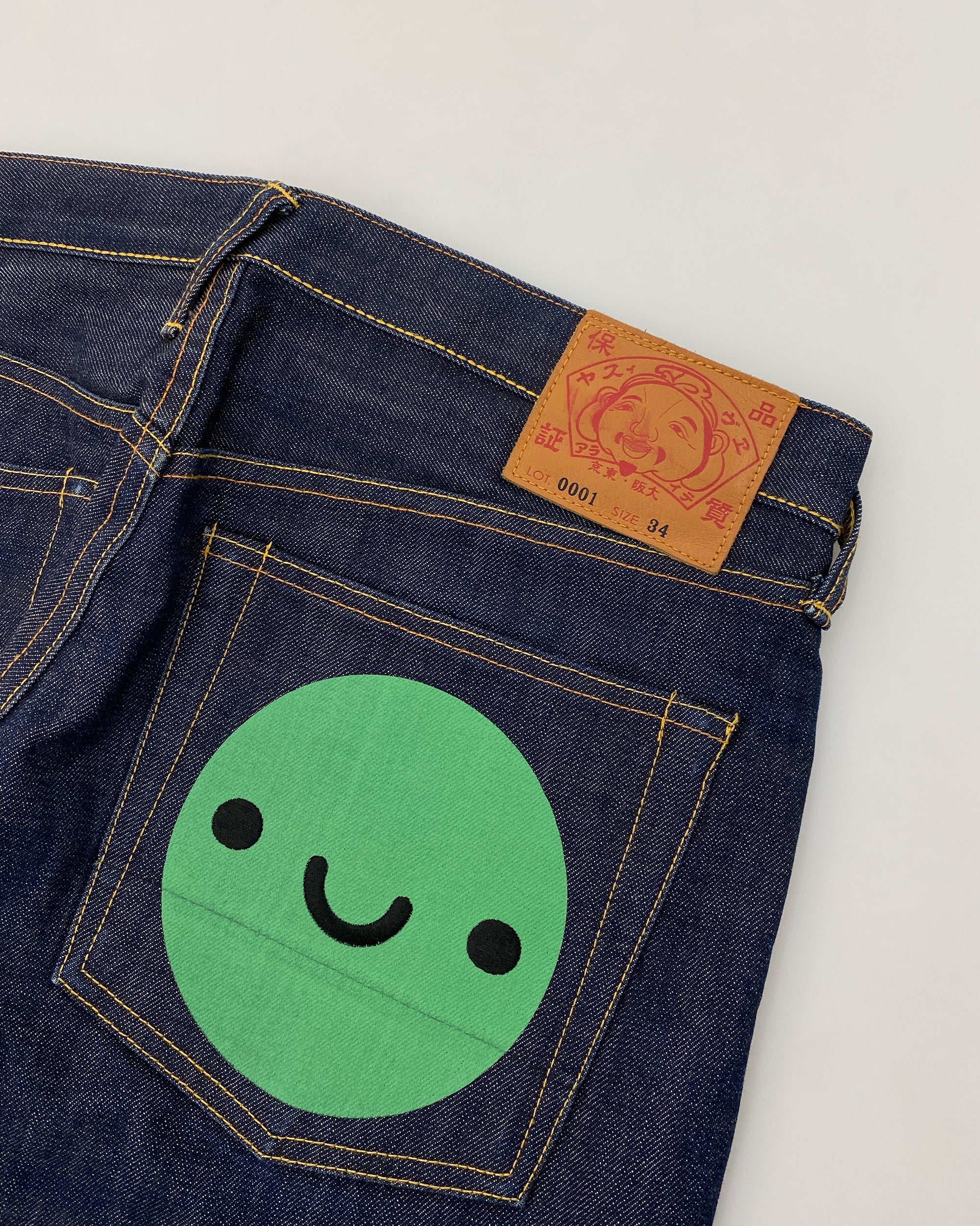 Evisu 1990s Smiley Raw Selvedge Denim Dark Blue – Knud Peters