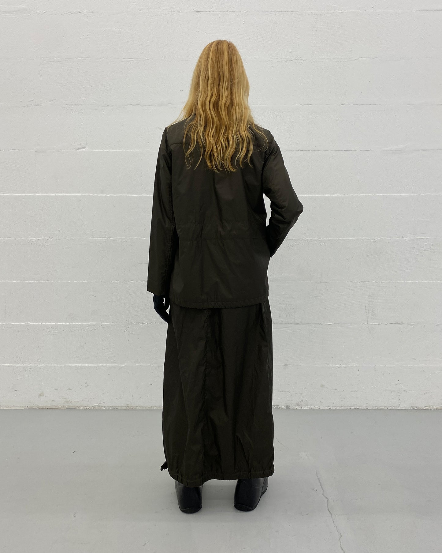 E..Due Femme Noir 2000s Oversized Hemdjacke Braun 