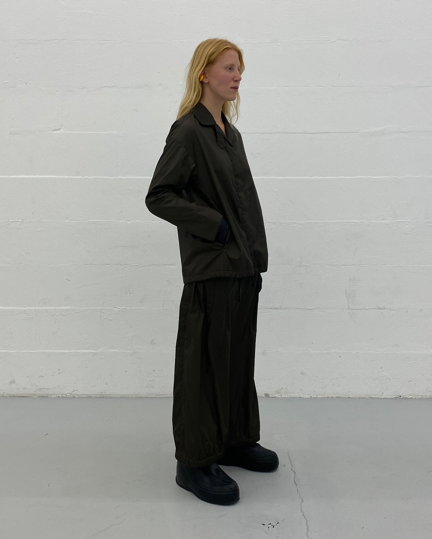 E..Due Femme Noir 2000s Oversized Hemdjacke Braun 