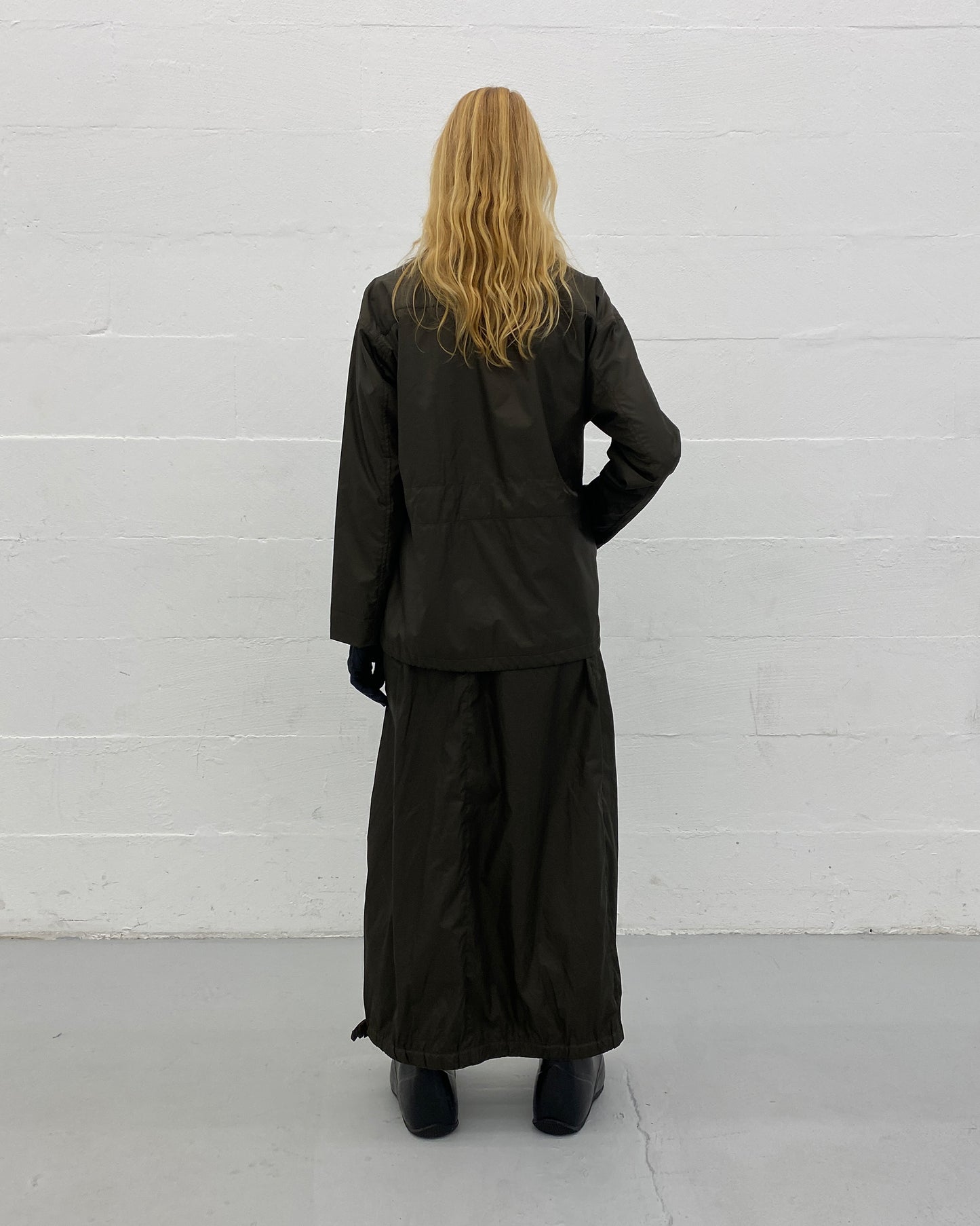 E..Due Femme Noir 2000s Oversized Shirt Jacket Brown