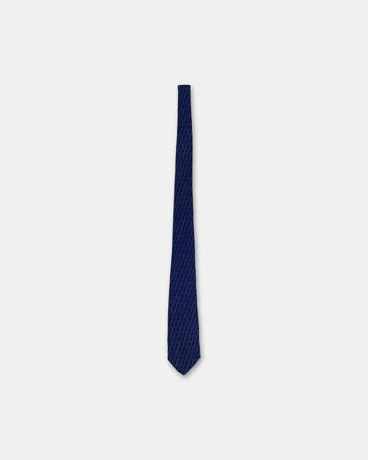 Fendi 2000s Monogram Tie Blue