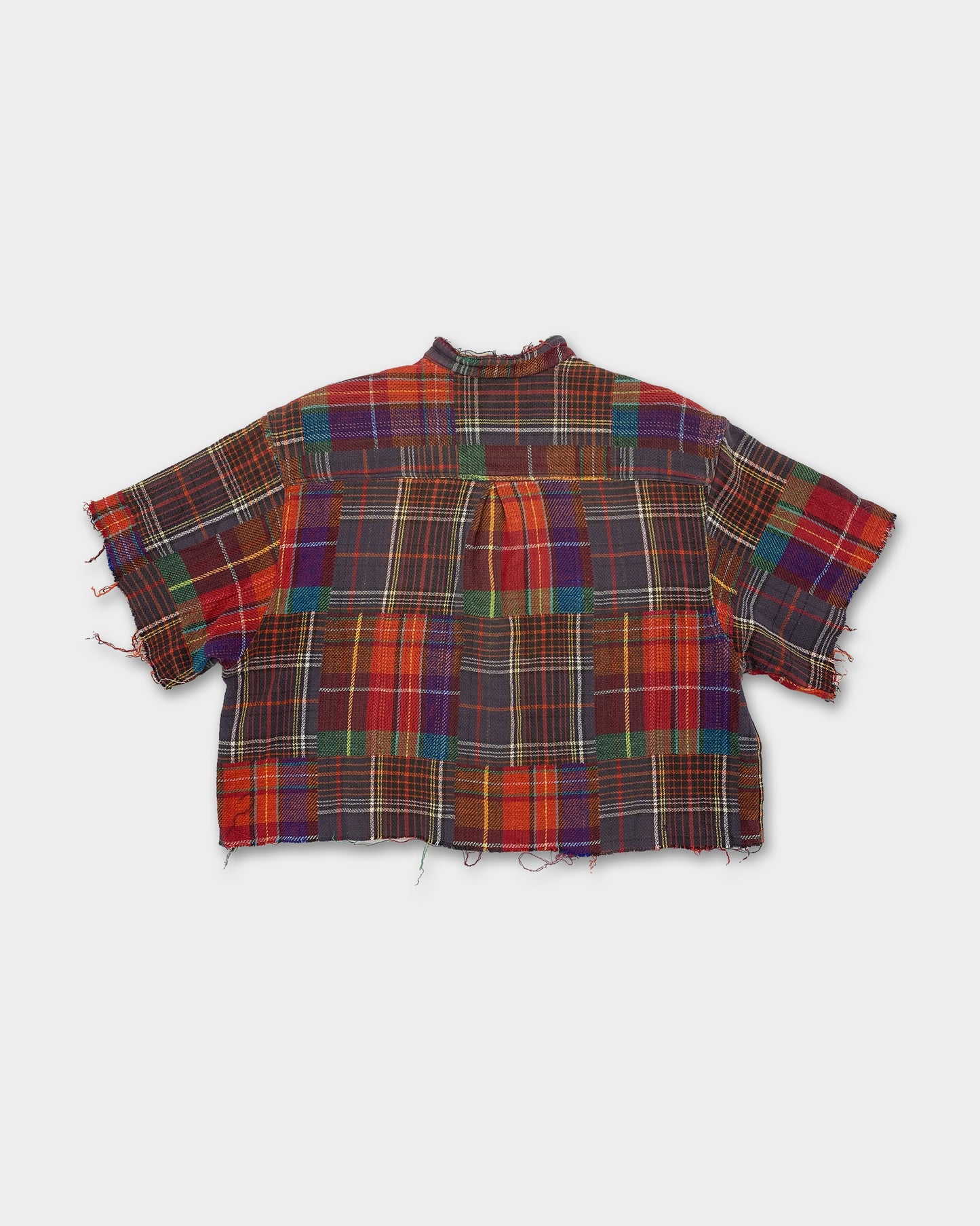 Fjällräven 1980s Cropped Tartan Short Sleeve Shirt Red