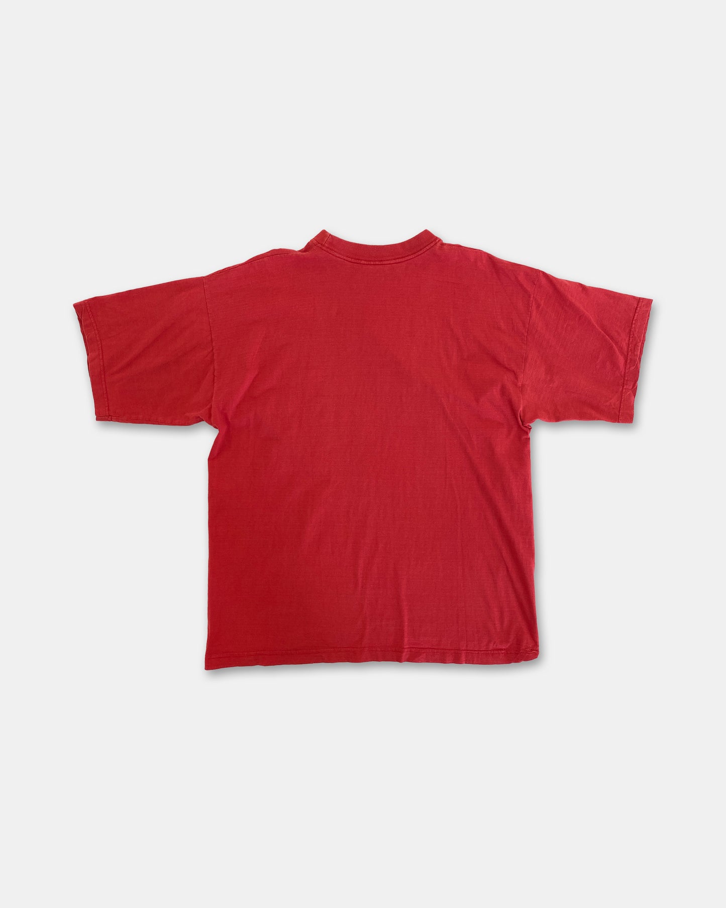 Vintage 1990er Blumendruck T-Shirt Rosa Rot 