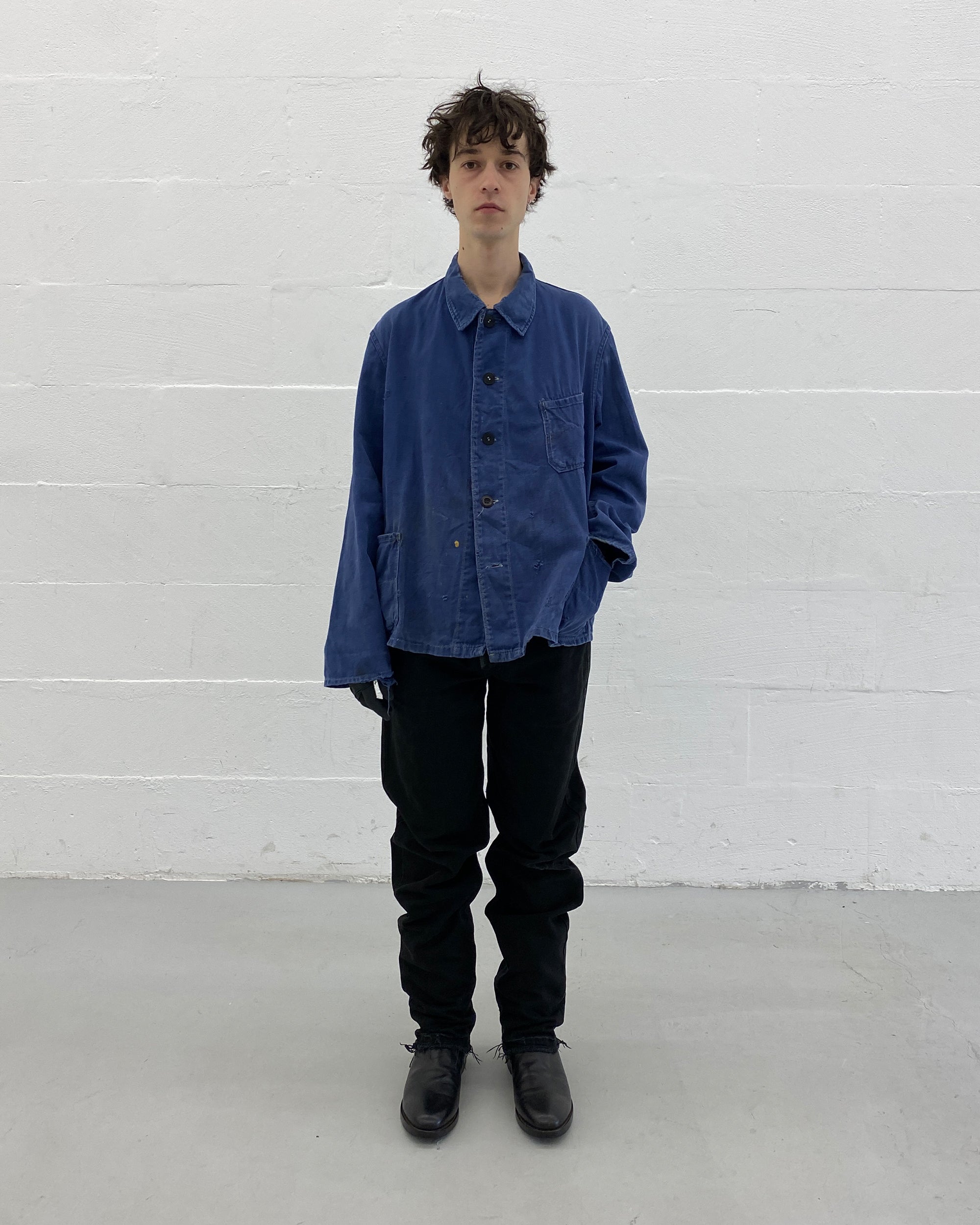 Vintage 1960s Distressed French Work Jacket Blue – Knud Peters