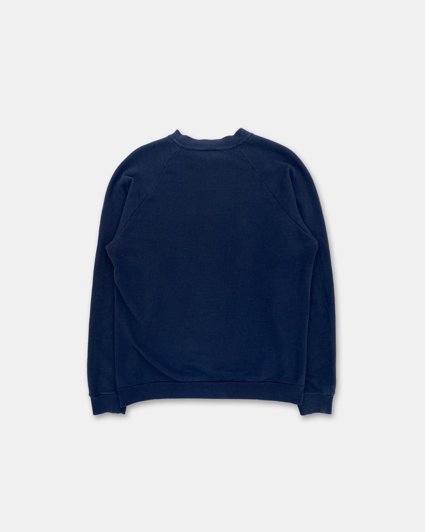 Fruit of the Loom 1990s Logo Raglan Crewneck Navy