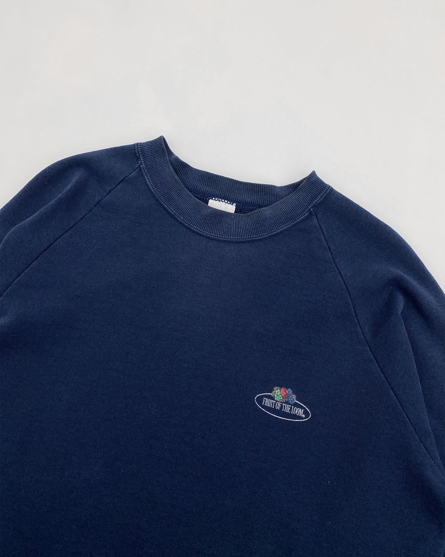 Fruit of the Loom 1990s Logo Raglan Rundhalsausschnitt Marine 