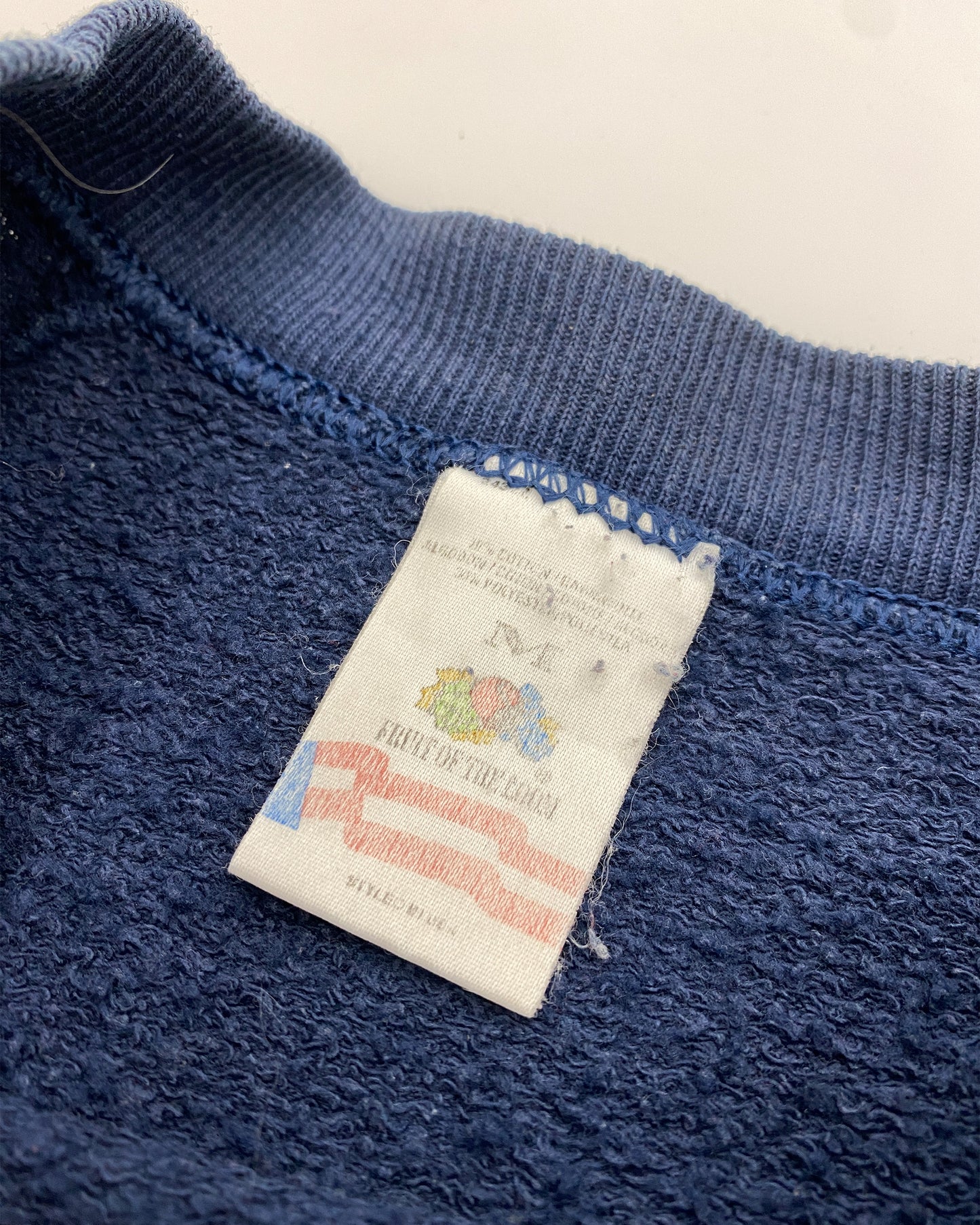 Fruit of the Loom 1990s Logo Raglan Rundhalsausschnitt Marine 