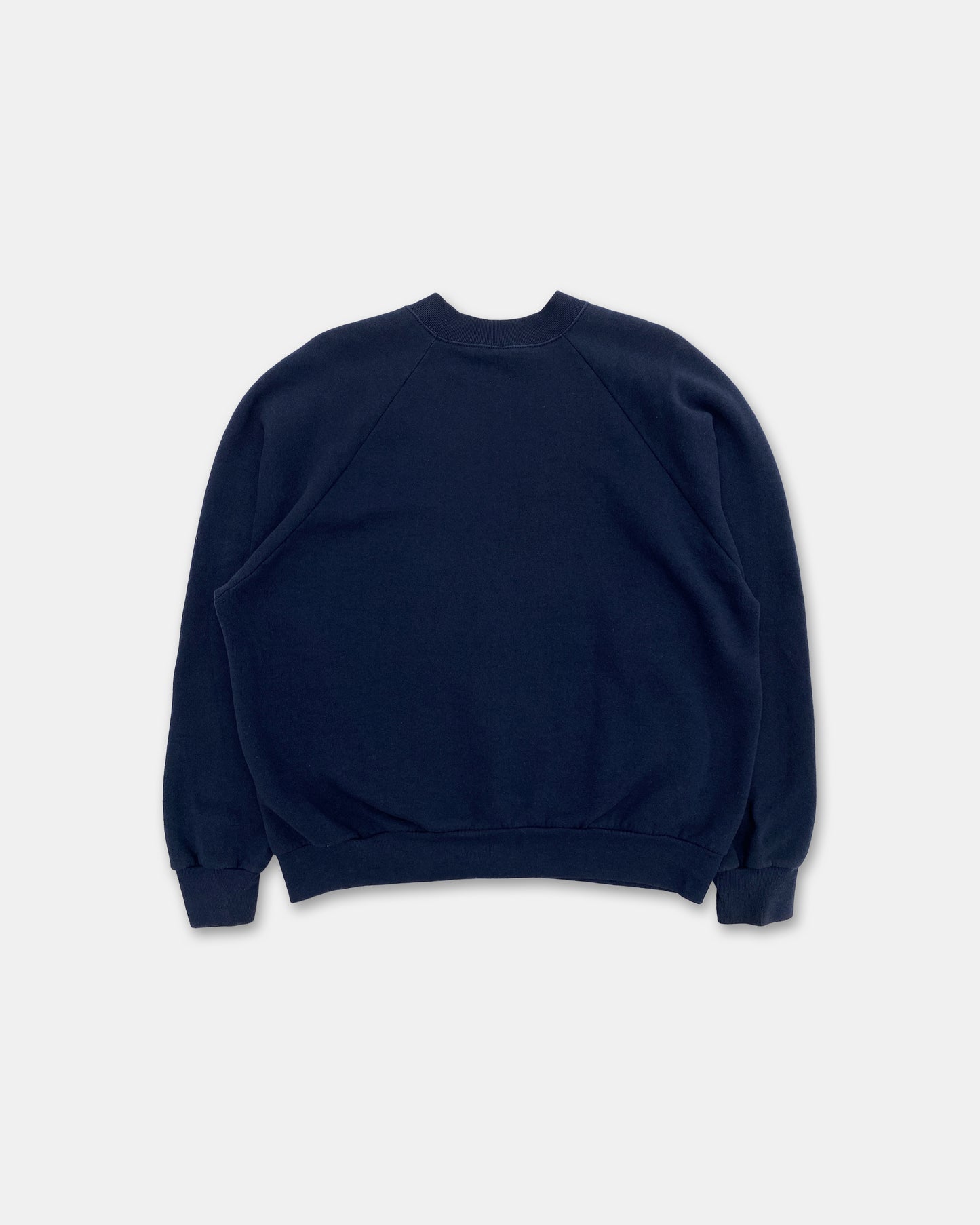 Fruit of the Loom 1980s Raglan Crewneck Navy