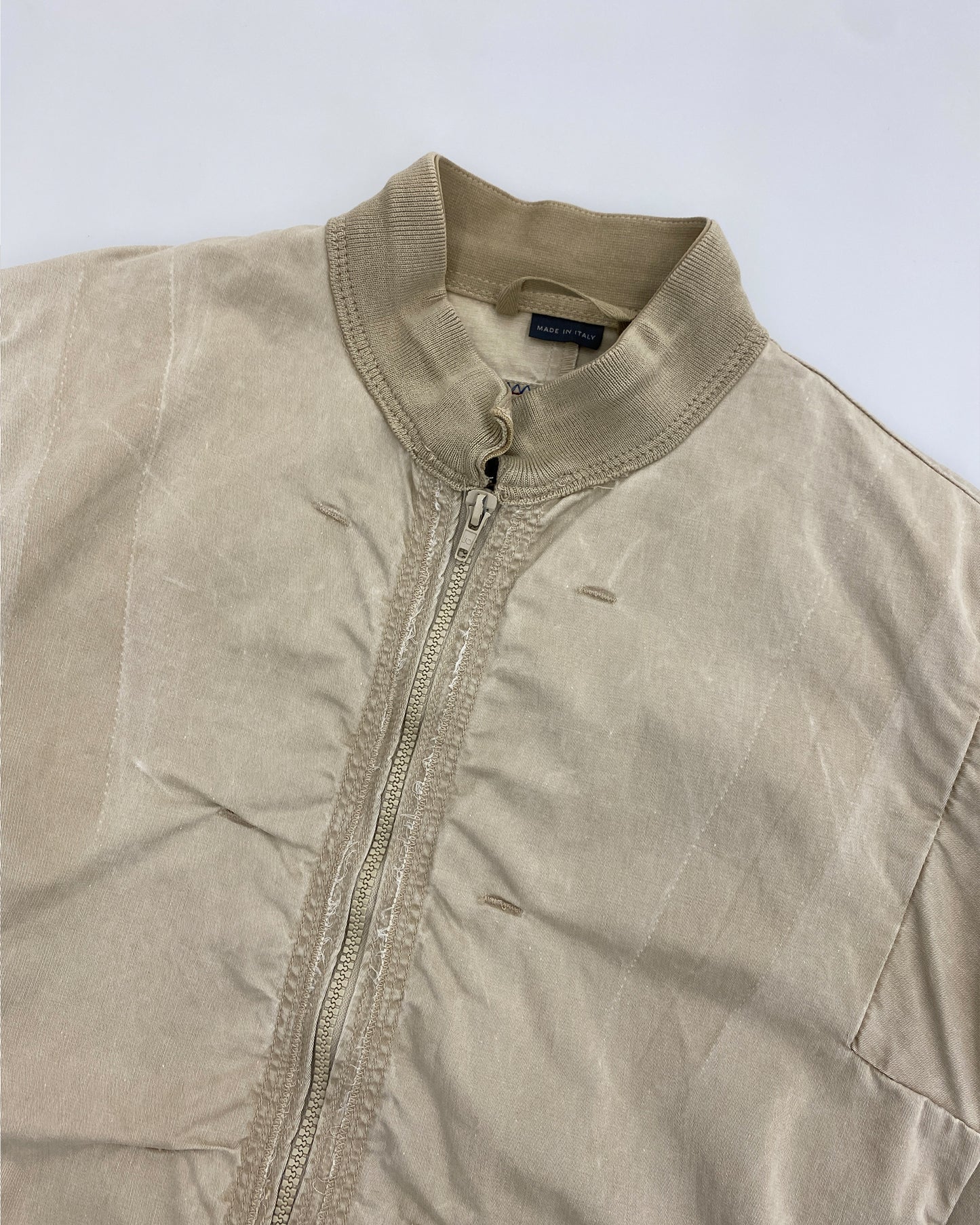 Marithé + François Girbaud 1990s Deconstructed Light Jacket Beige