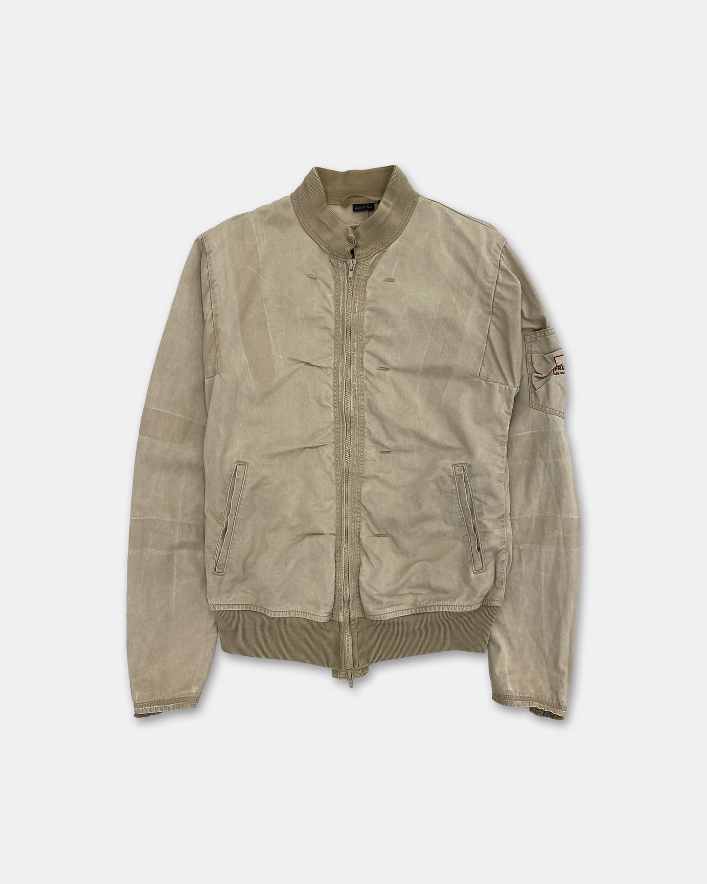 Marithé + François Girbaud 1990s Deconstructed Light Jacket Beige