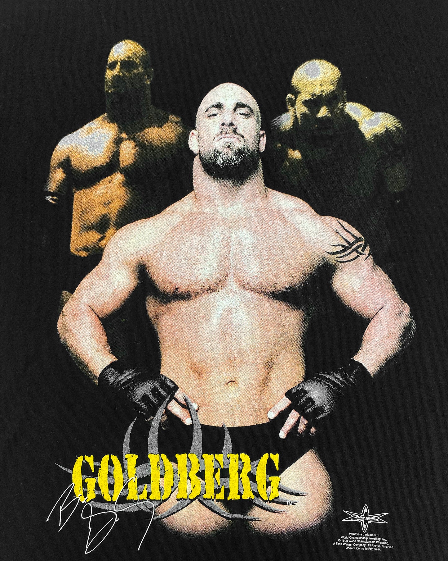 Vintage 1998 Wrestling Goldberg T-Shirt Black