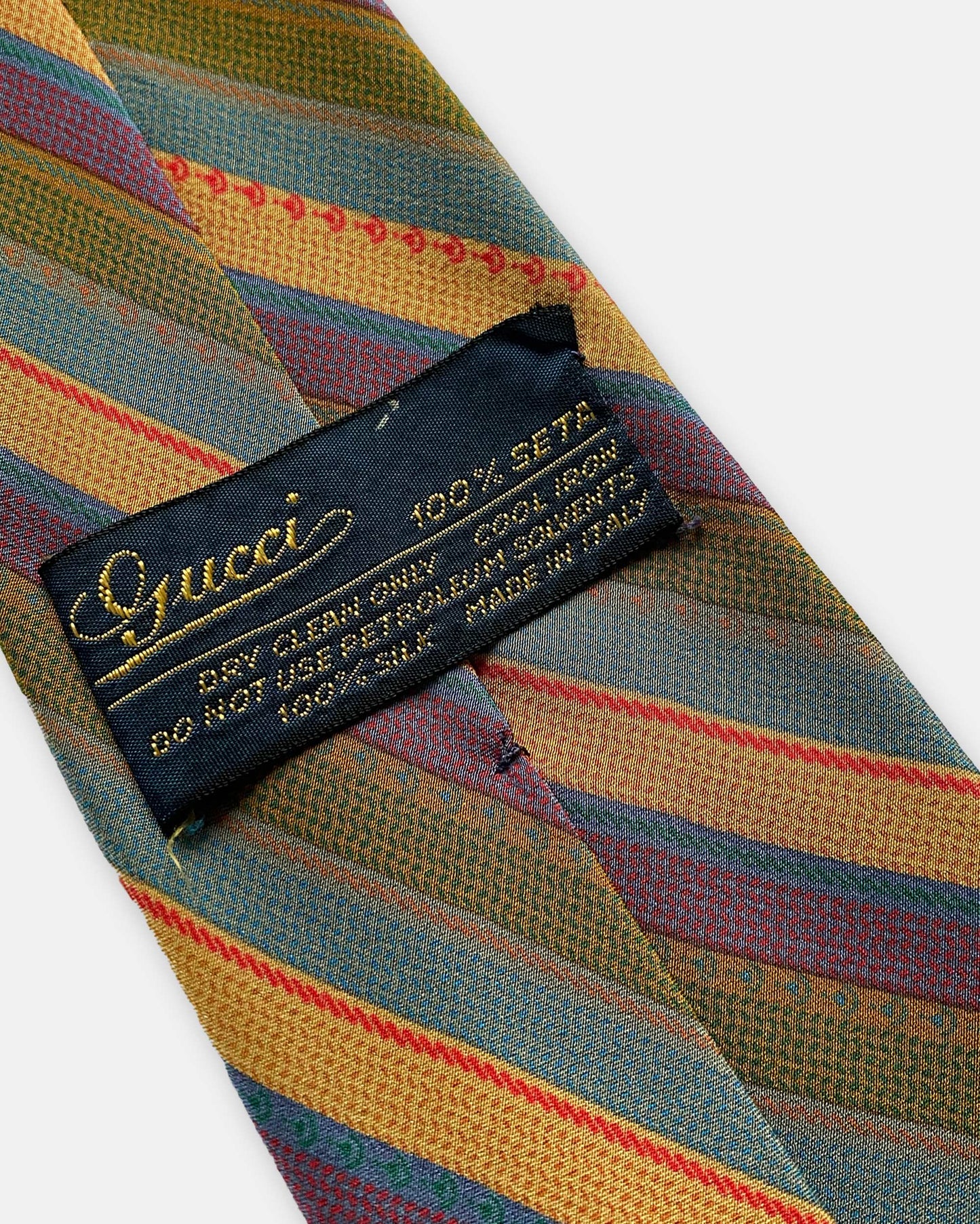 Gucci 1980s Diagonal Striped Tie Multicolor