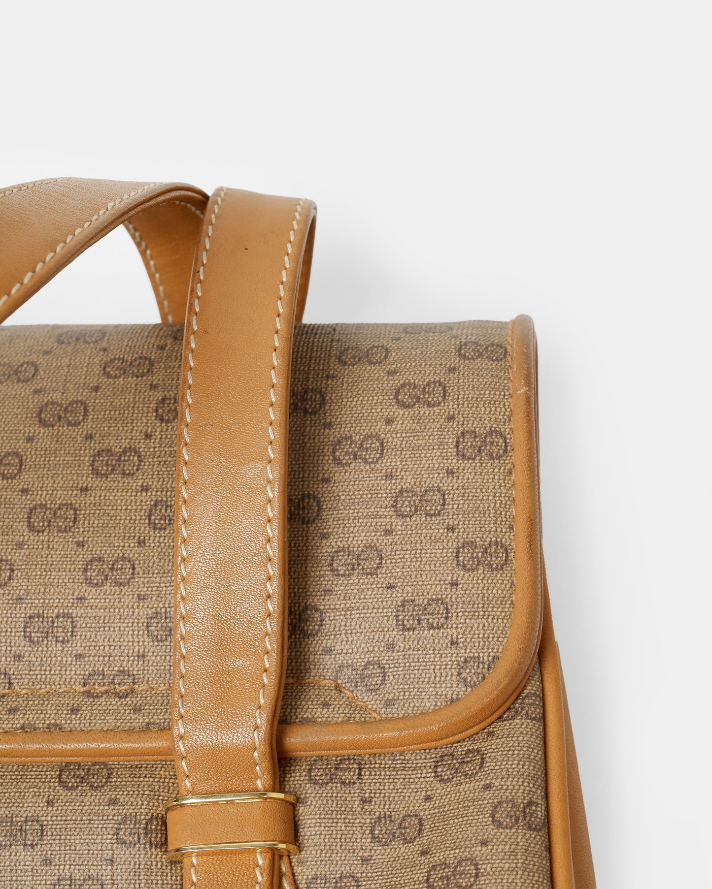 Gucci 1980s Handbag Beige Monogram