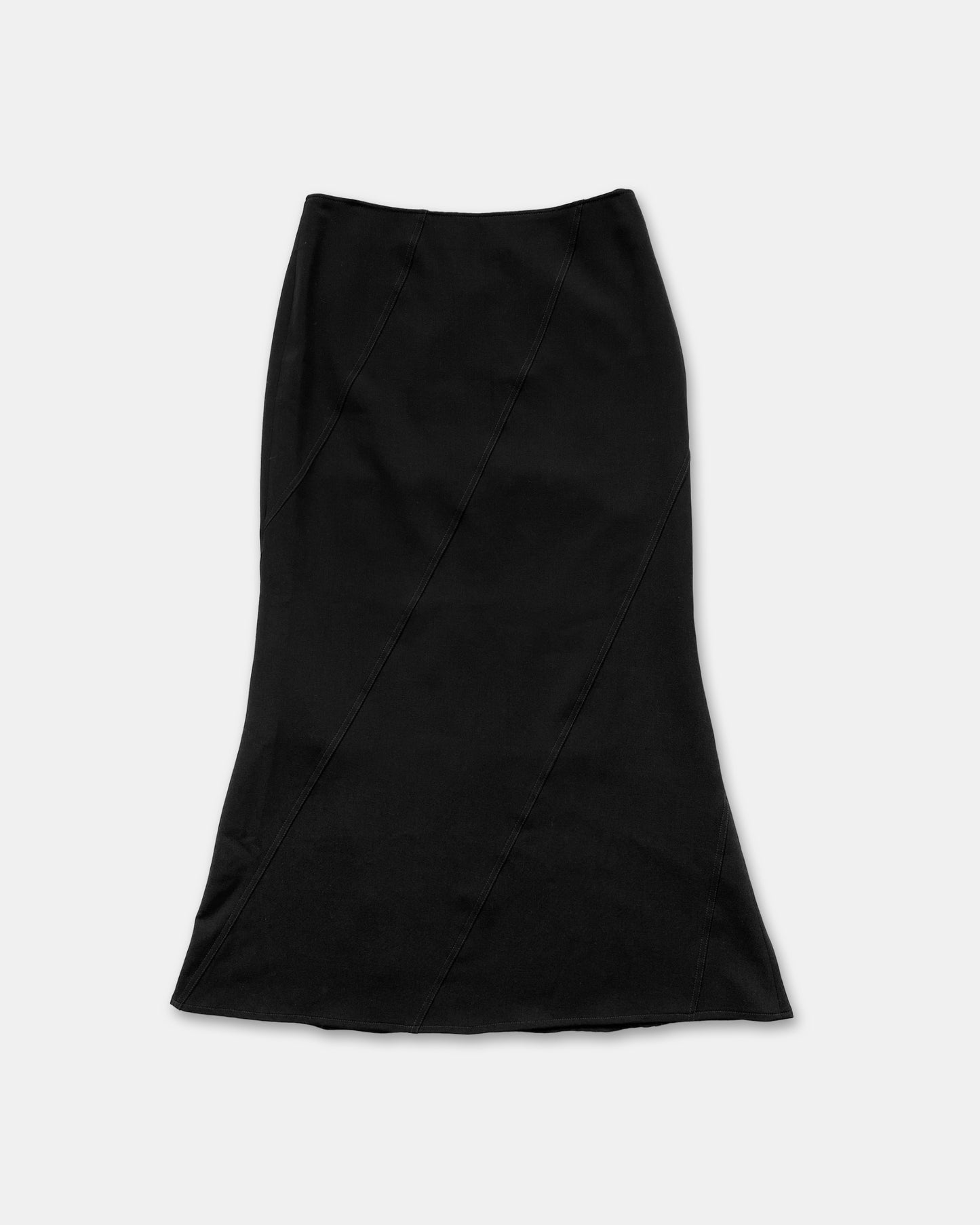 Hammer 1990s Wool Skirt Black