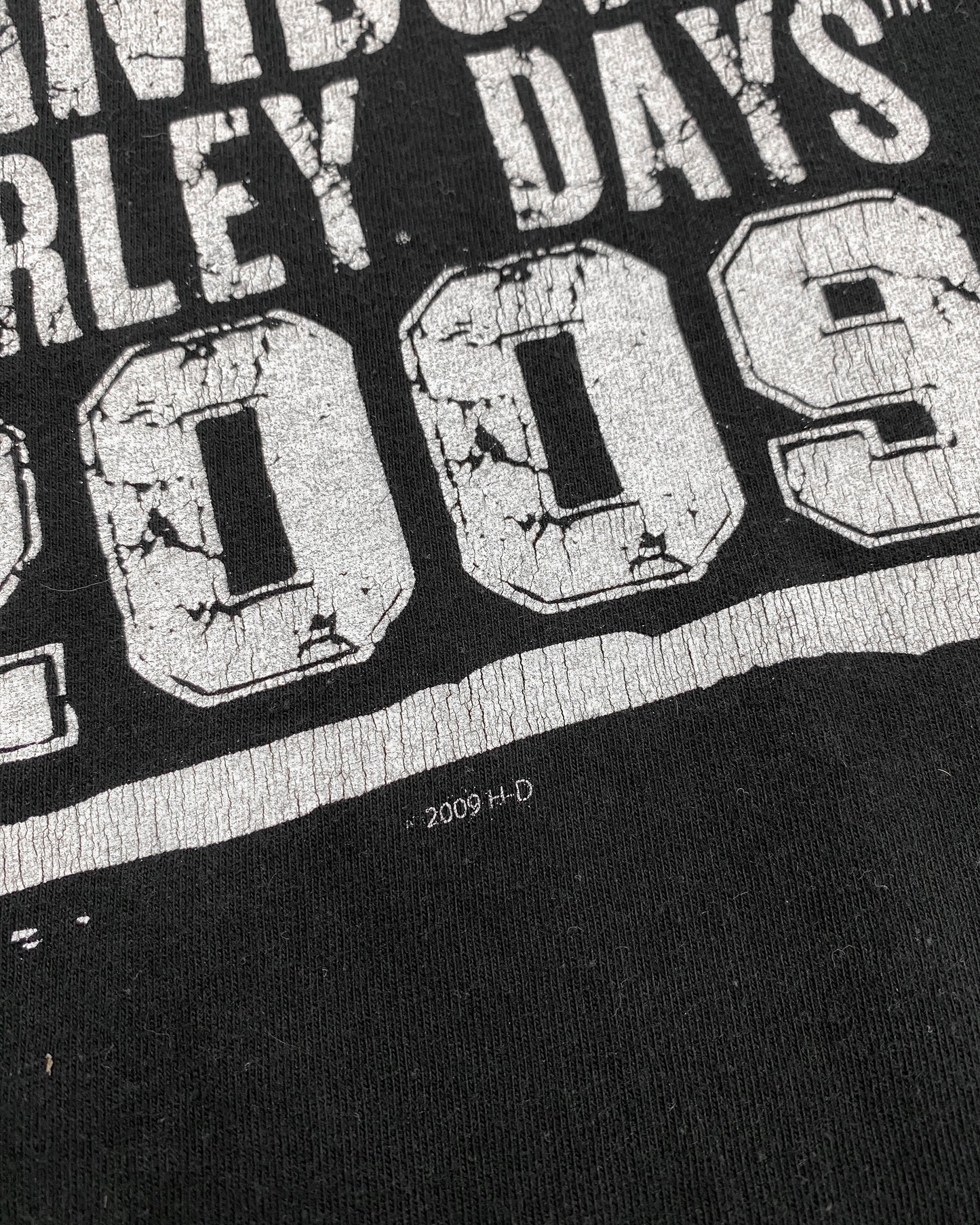 Harley Davidson 2009 T-Shirt mit Totenkopf-Grafik, Schwarz 