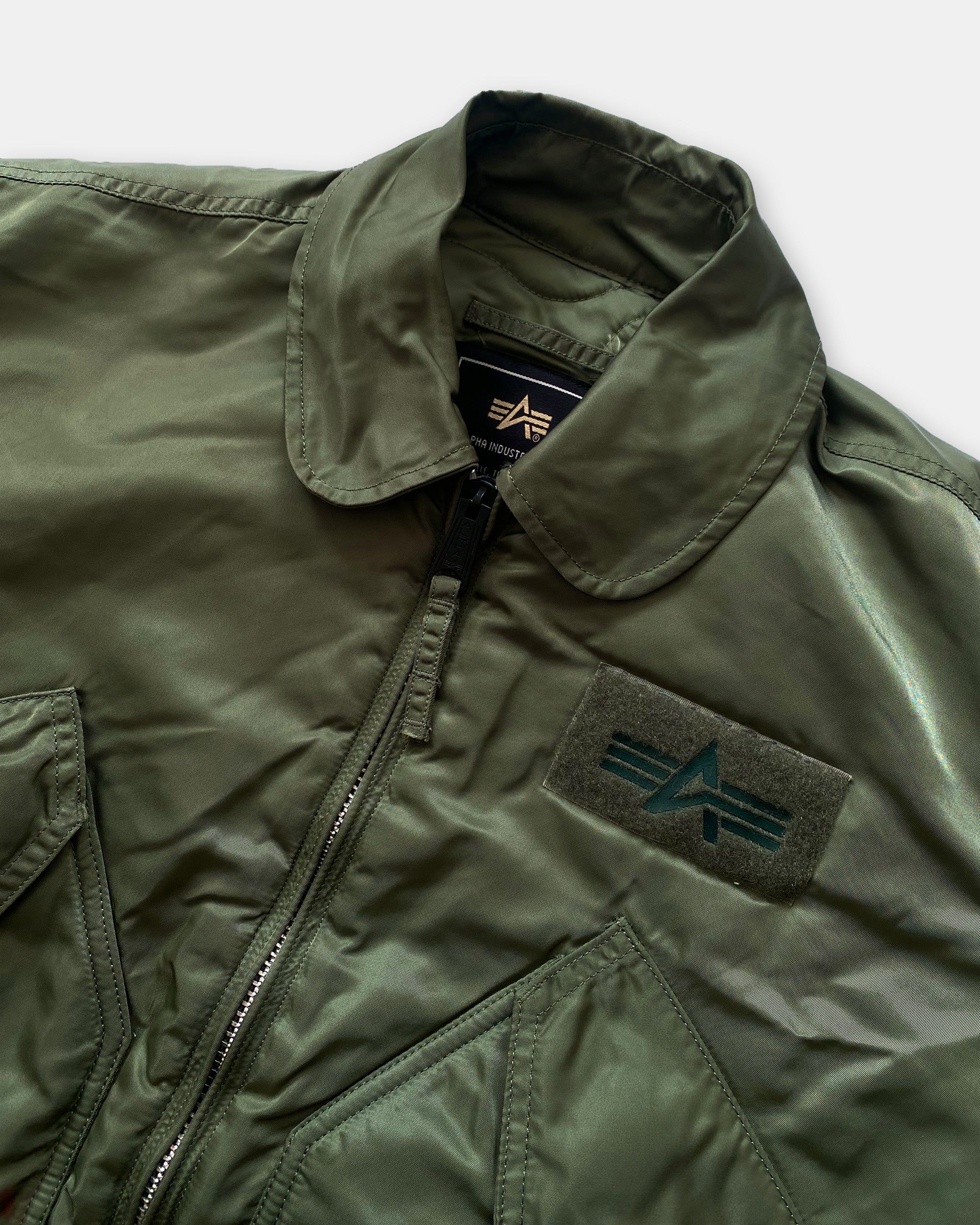 ALPHA CWU-45/P NYLON VINTAGE-GREEN Mサイズ Alpha Industries 2000s CWU 45 P Bomber Jacket Green – knudpeters