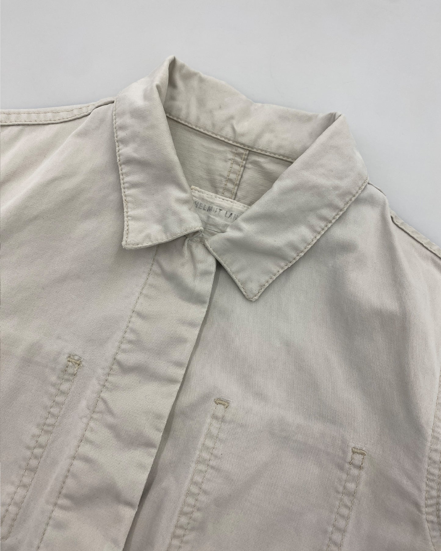 Helmut Lang 2000s Slim 2 Pocket Denim Jacket White