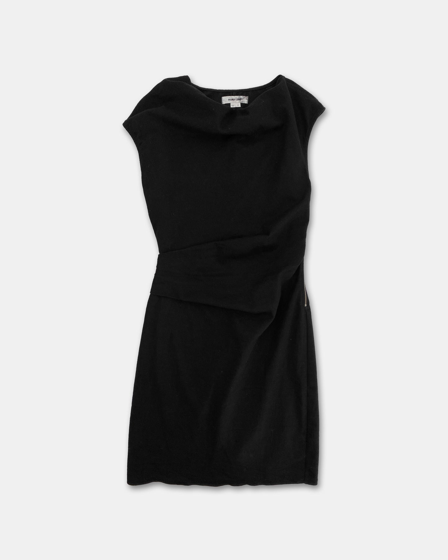 Helmut Lang 2010er Midikleid Schwarz 