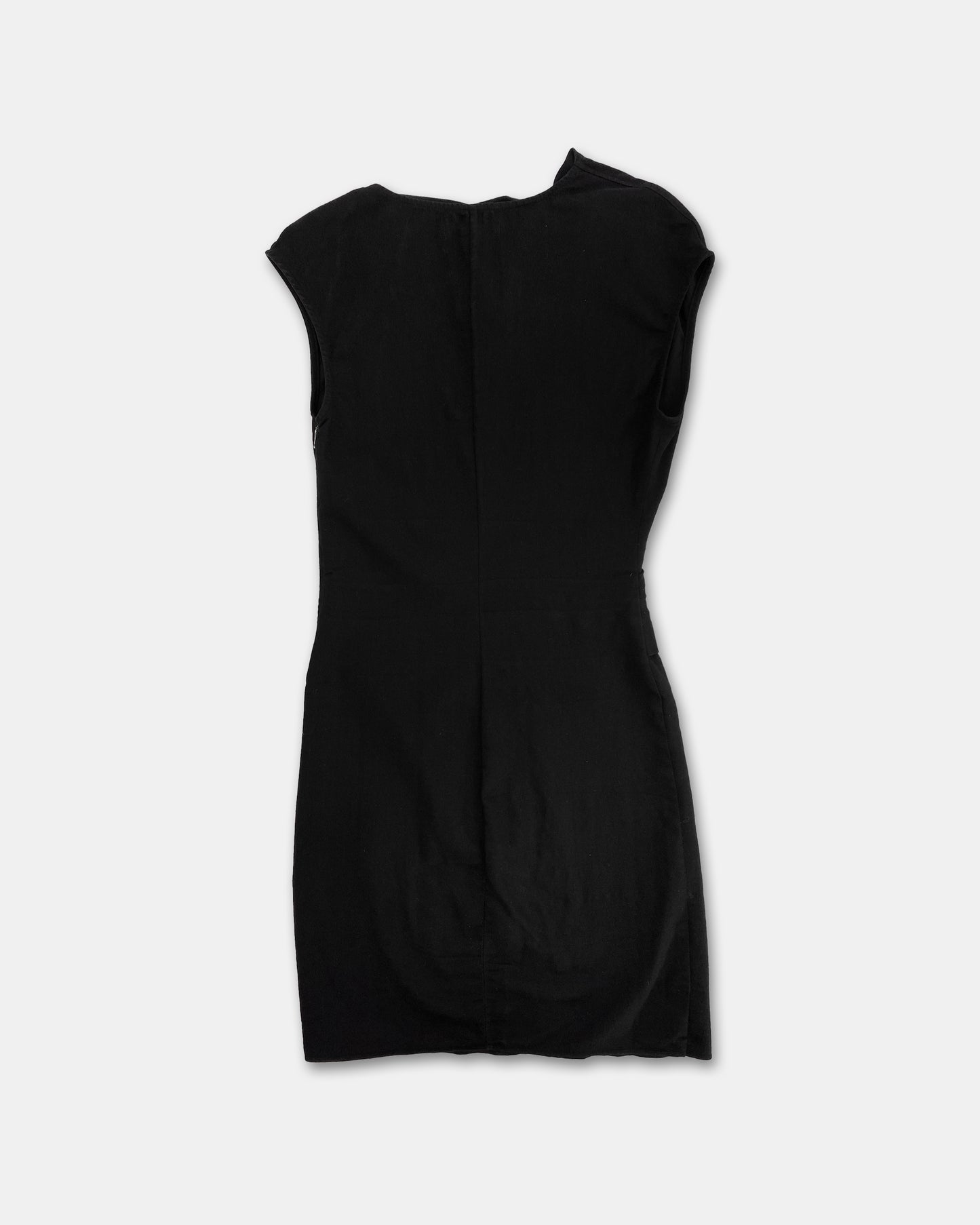 Helmut Lang 2010er Midikleid Schwarz 