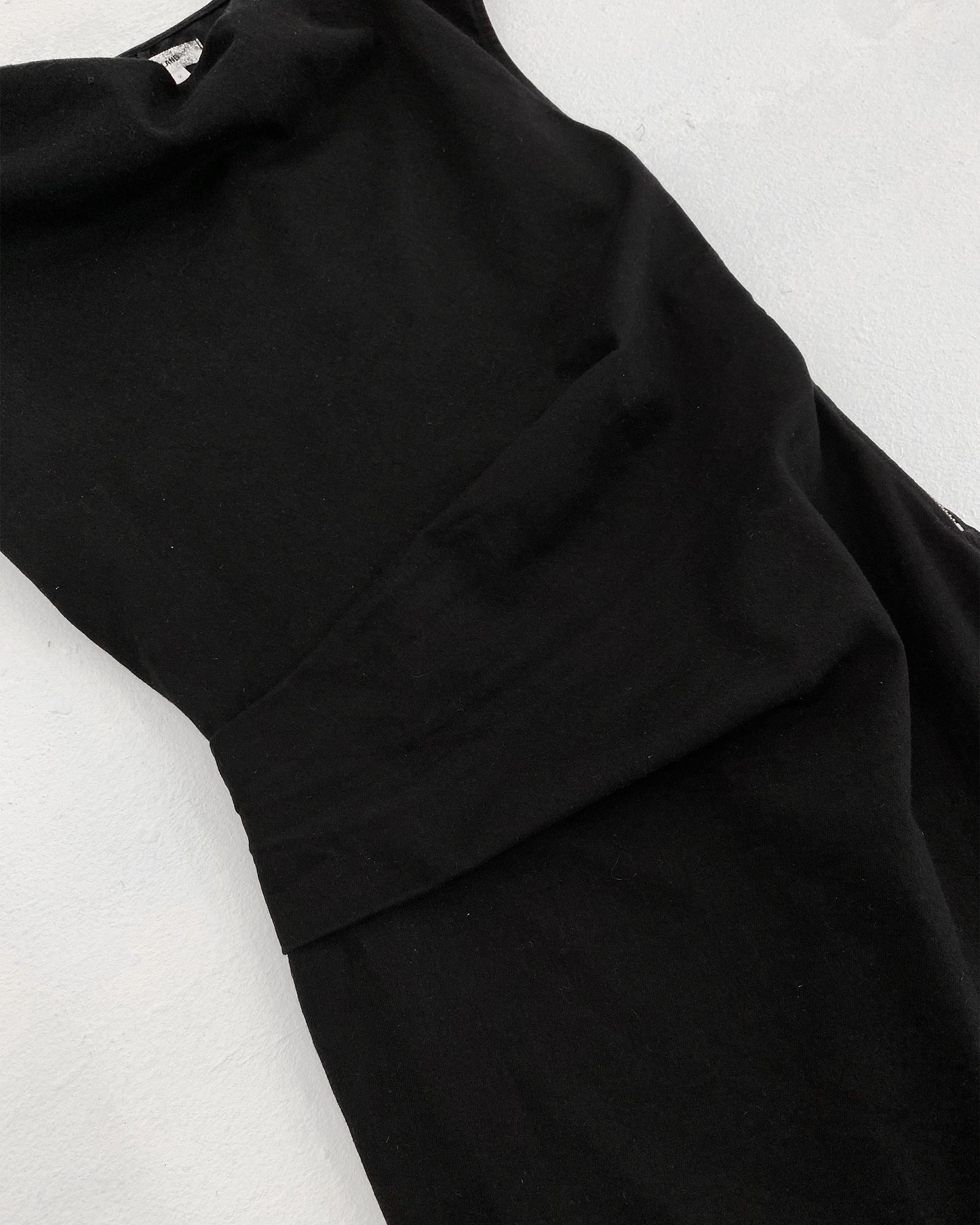 Helmut Lang 2010er Midikleid Schwarz 