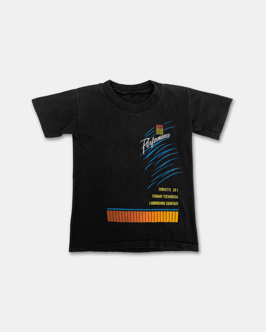 Vintage 1990s High Performance Car Graphic Single Stitch T-Shirt Black