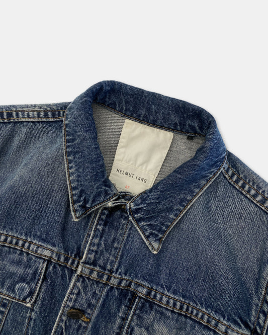 Helmut Lang 2010s Pushbutton Denim Jacket Blue