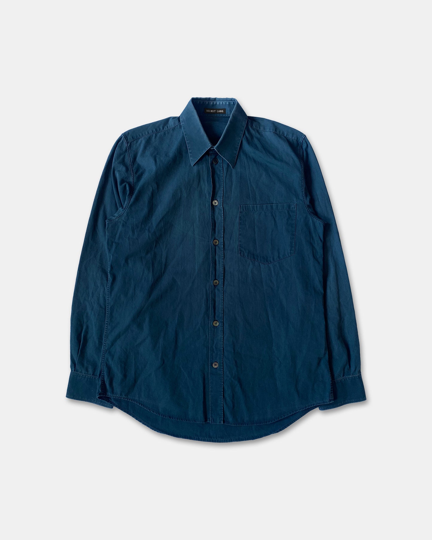 Helmut Lang 1990s Chest Pocket Classic Shirt Navy