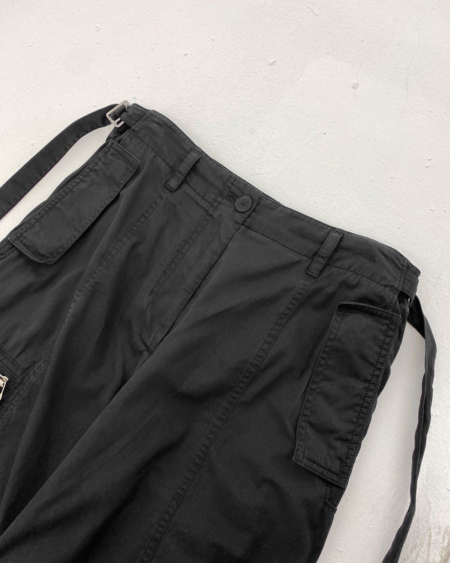 Helmut Lang 2010s Bondage Zip Pants Black