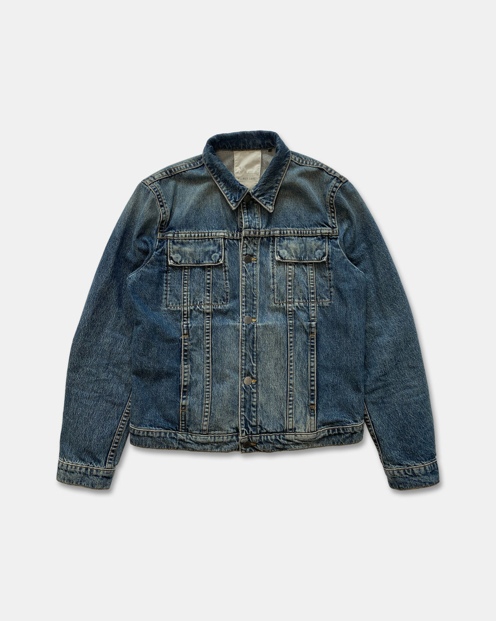 Helmut Lang 2010s Pushbutton Denim Jacket Blue