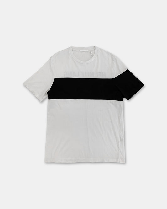 Helmut Lang AW2018 Schwarz Streifen T-Shirt Weiß 