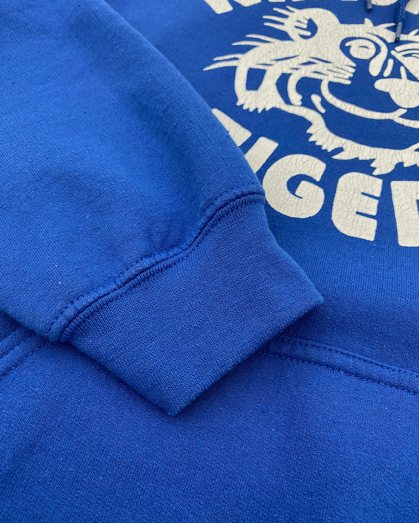 Vintage 2000er Karshner Tiger Grundschule Hoodie Blau 