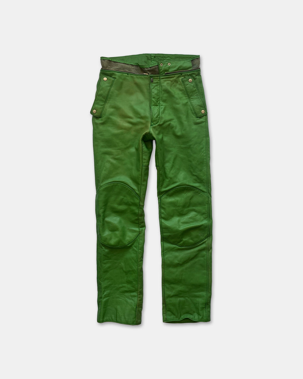 Erdmann-Lederbekleidung 1980s Leatherpants Green