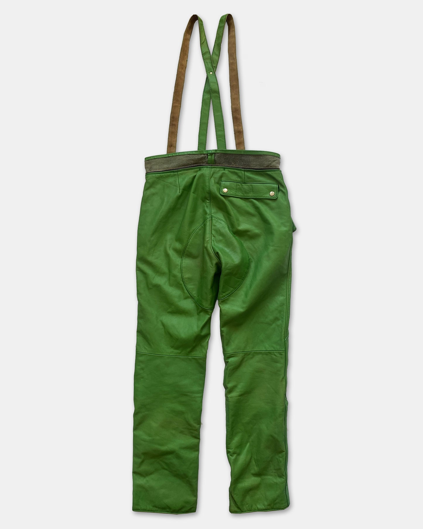 Erdmann-Lederbekleidung 1980s Leatherpants Green