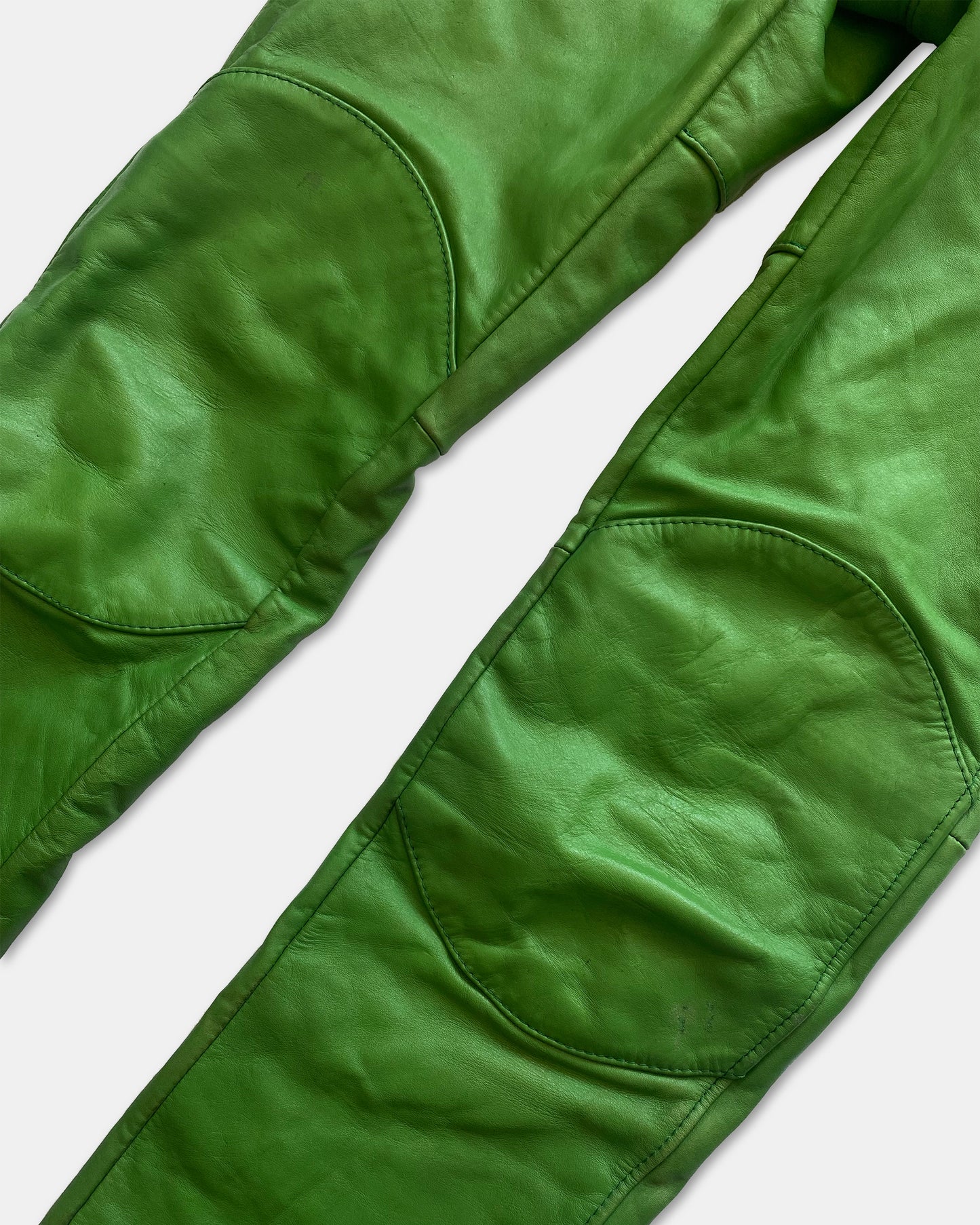 Erdmann-Lederbekleidung 1980s Leatherpants Green