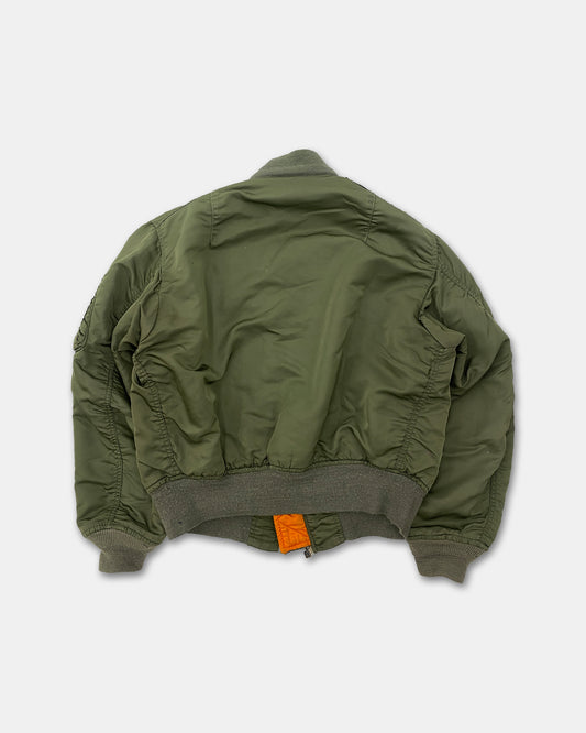 Alpha Industries – MA-1 Bomberjacke, Grün, 1990er-Jahre, hergestellt in den USA 