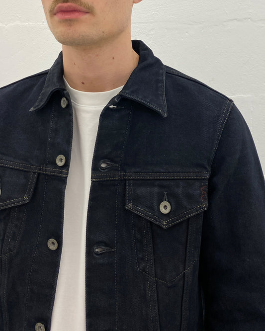 Iron Heart 2000s Type 3 Heavyweight Selvedge Denim Jacket Dark Blue