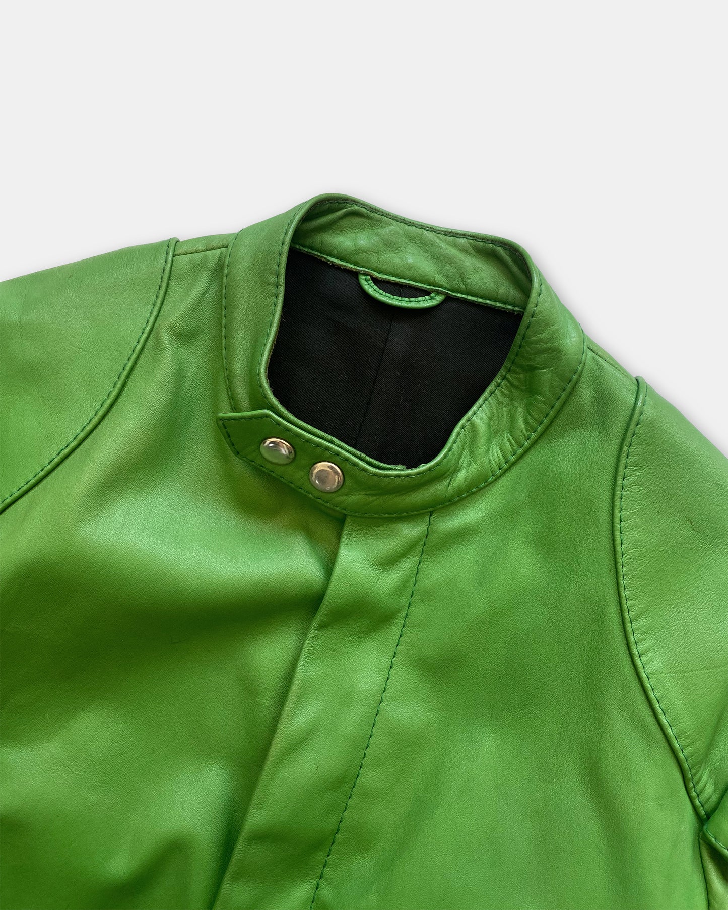 Erdmann-Lederbekleidung 1980s Leatherjacket Green