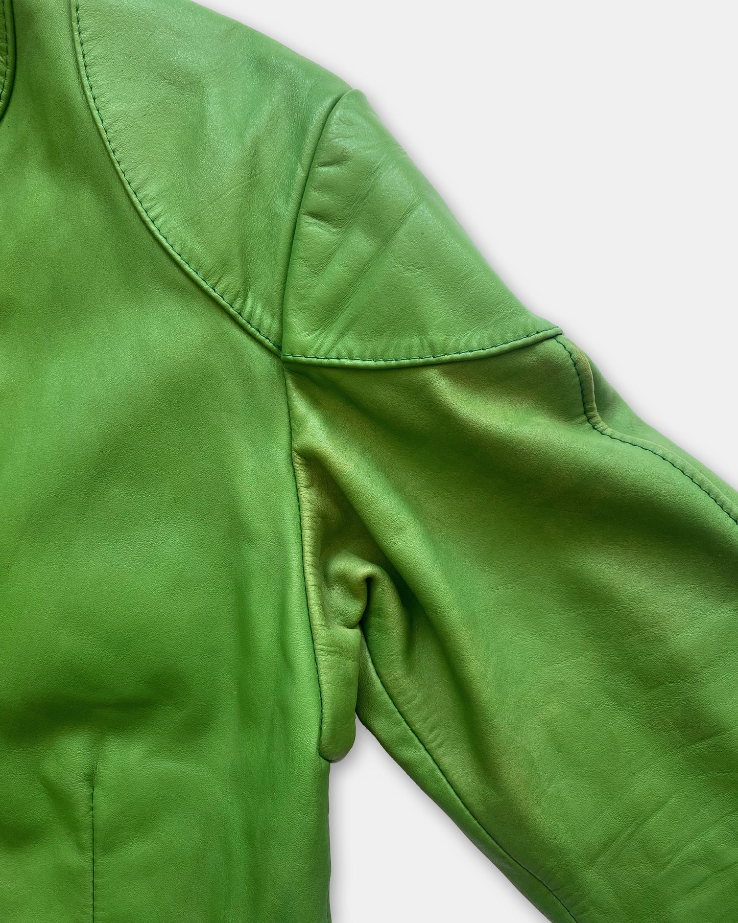 Erdmann-Lederbekleidung 1980s Leatherjacket Green