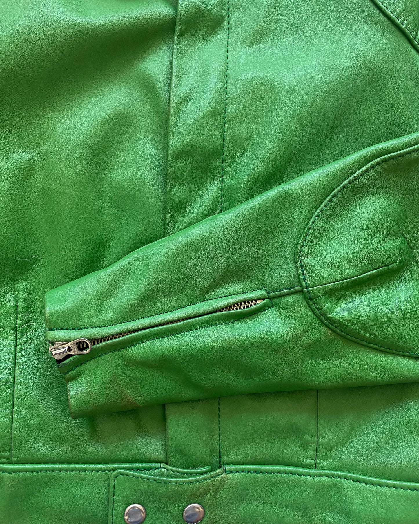 Erdmann-Lederbekleidung 1980s Leatherjacket Green