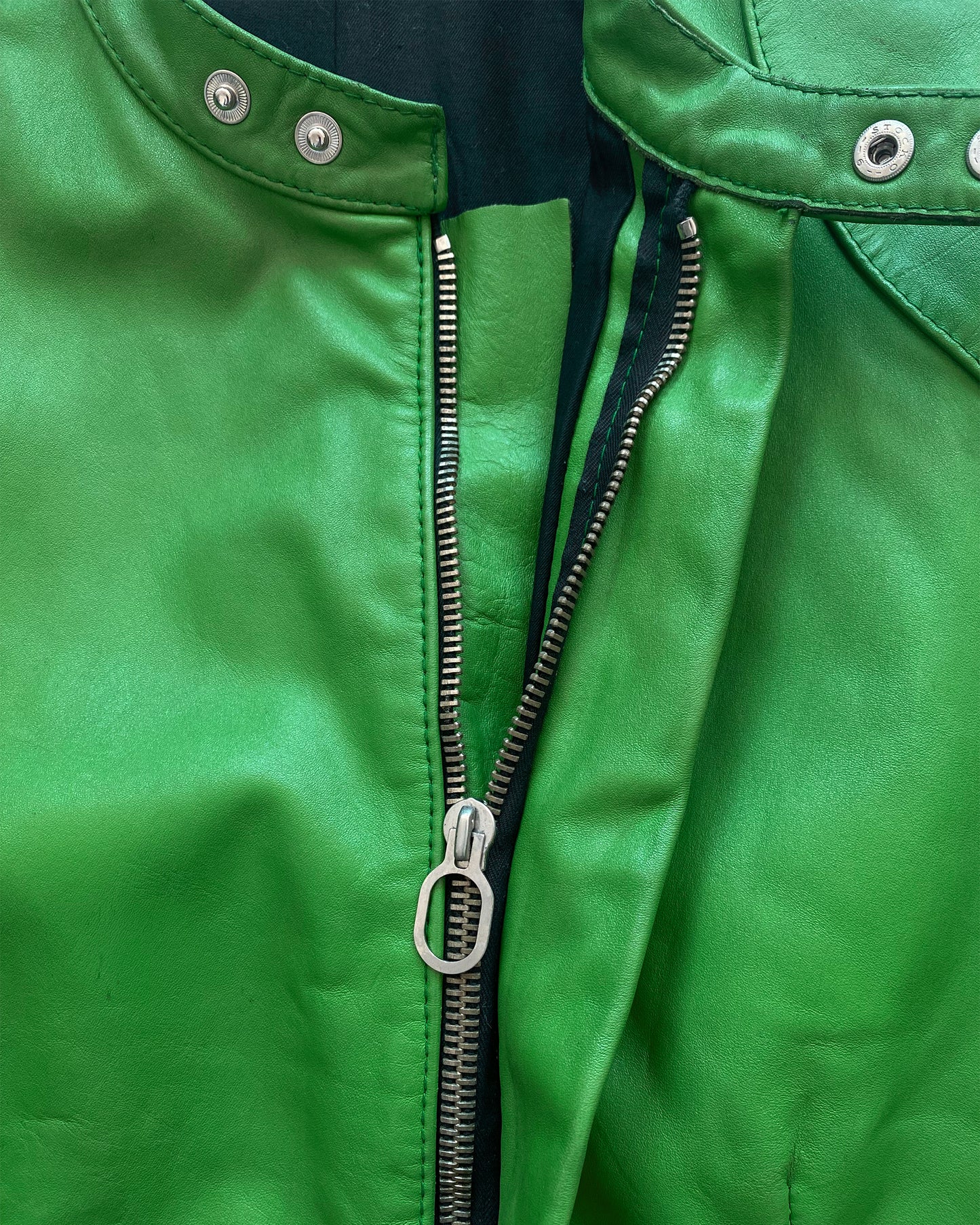 Erdmann-Lederbekleidung 1980s Leatherjacket Green