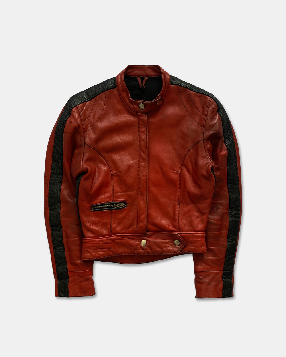 R. Paulsen KG Veddel 1970er Lederjacke Rot 