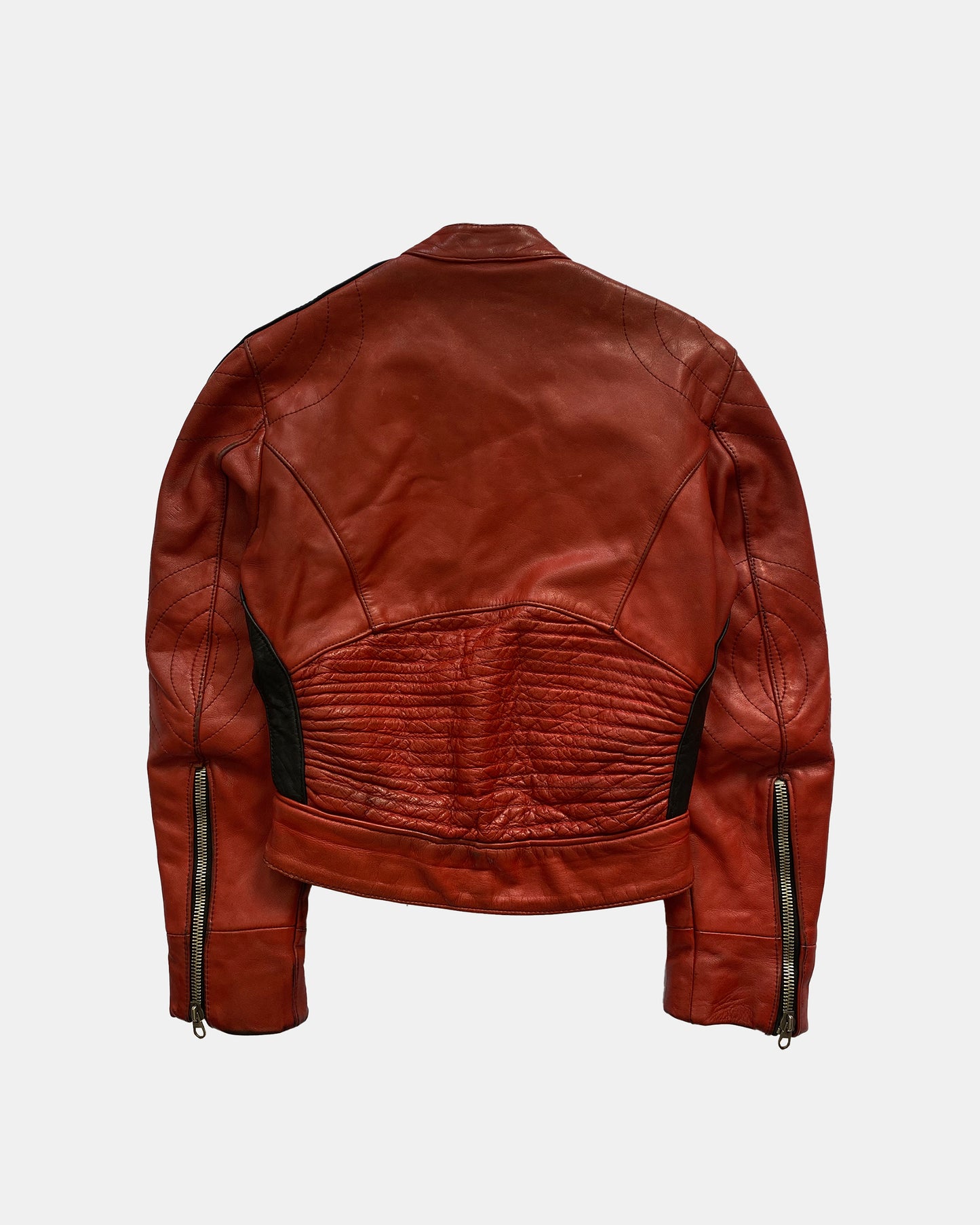 R. Paulsen K.G. Veddel 1970s Leatherjacket Red